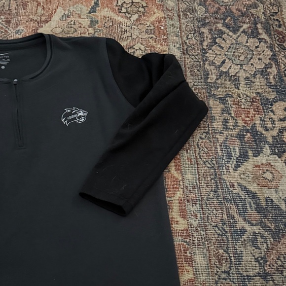 Nike Black and Gray Quarter Zip Pullover - Picture 7 of 8